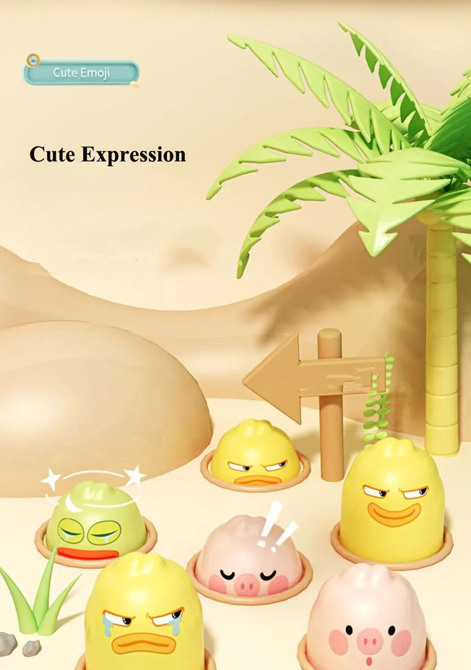 Montessori Duck Frog Pig Hammer Puzzle Toy for Toddlers