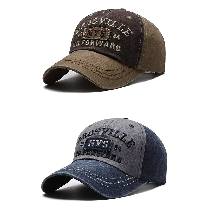 Washed Embroidered Baseball Cap with Curved Brim for Everyday Style