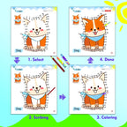 Kids Line Drawing & Number Learning Doodle Activity Book