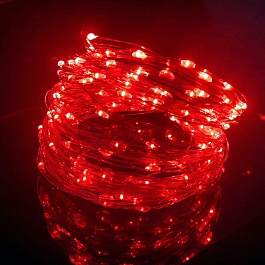 Led Copper Wire Fairy Lights USB Powered LED String Lights 8 ModeOutdoor Lamp Garland Luces for Christmas Party Wedding Decor