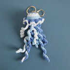 Funny Shrimp Crochet Keychain Cute Ocean Bag Charm