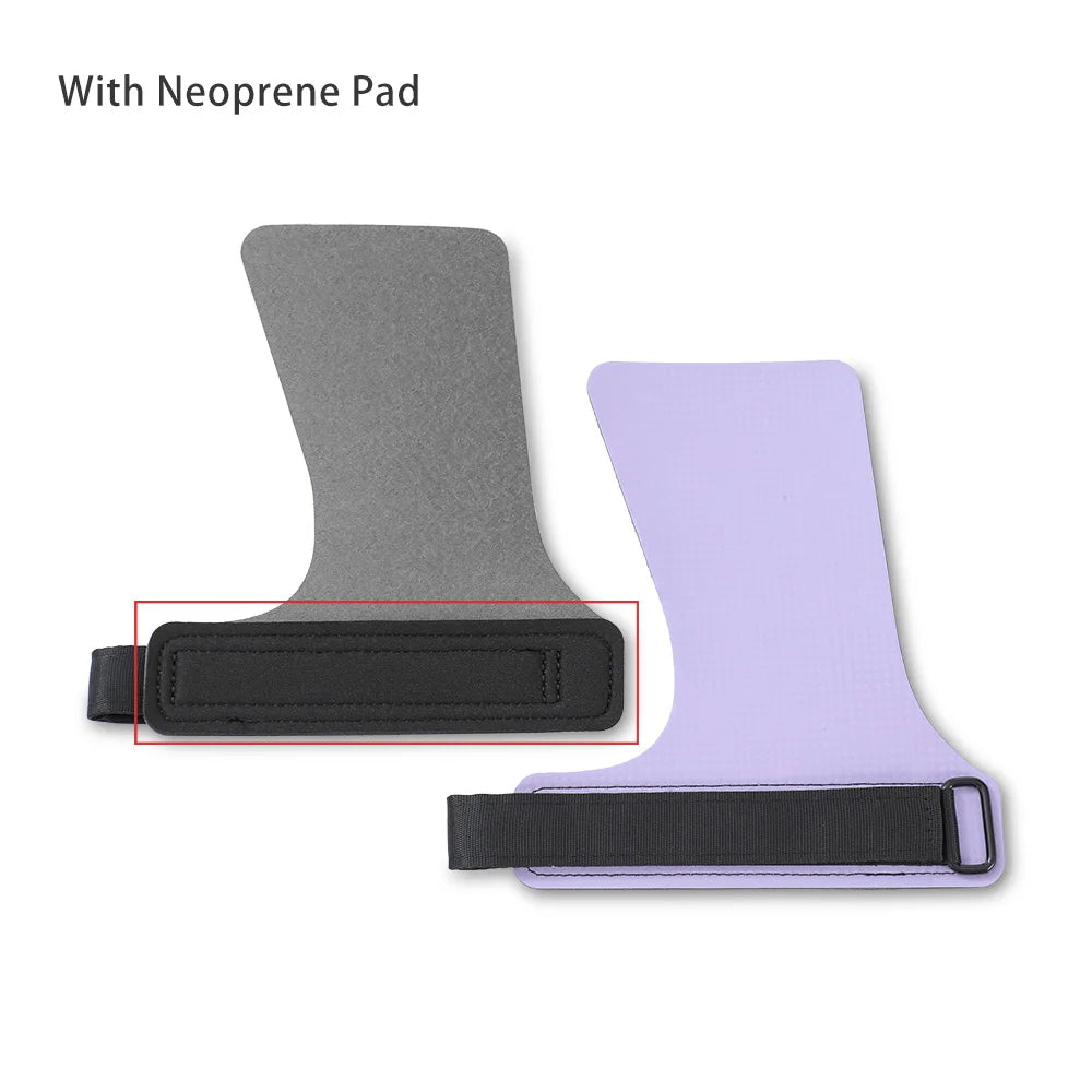 A Pair of Carbon No Finger Hole Hand Grips for Crossfit Pull Ups Cross Training Kettlebell Gymnastics Workout Palm Protector