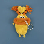 Funny Crochet Sausage Mouth Keychain Key Holder Pouch