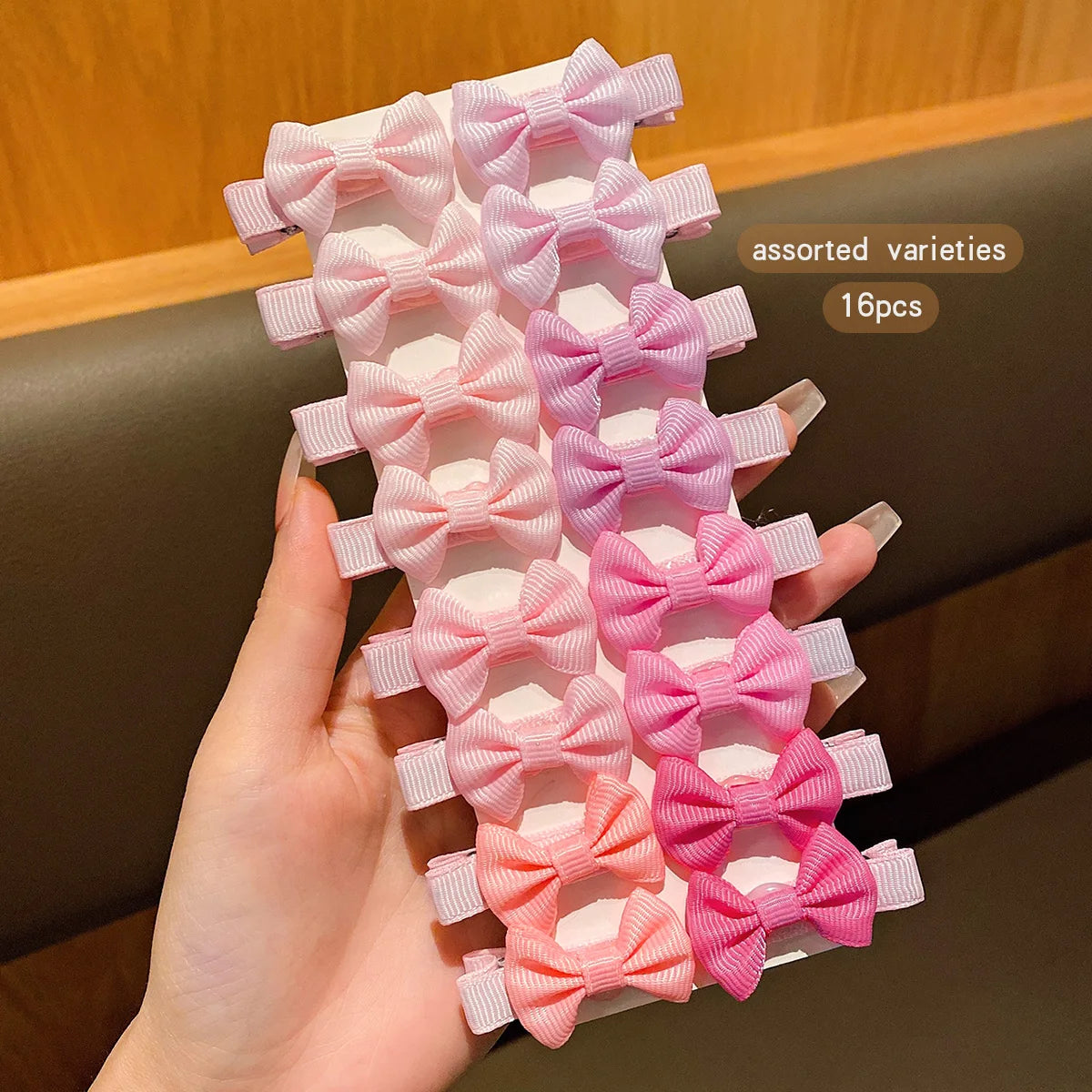 30PCS Colorful Fabric Bow Hair Clips for Girls & Women