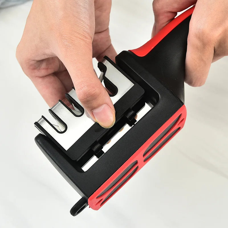 Knife Sharpener – Multi Functional Handheld Kitchen Sharpening Tool