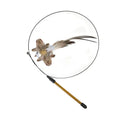 Peacock Bird Cat Teaser Wand for Interactive Hunting and Play