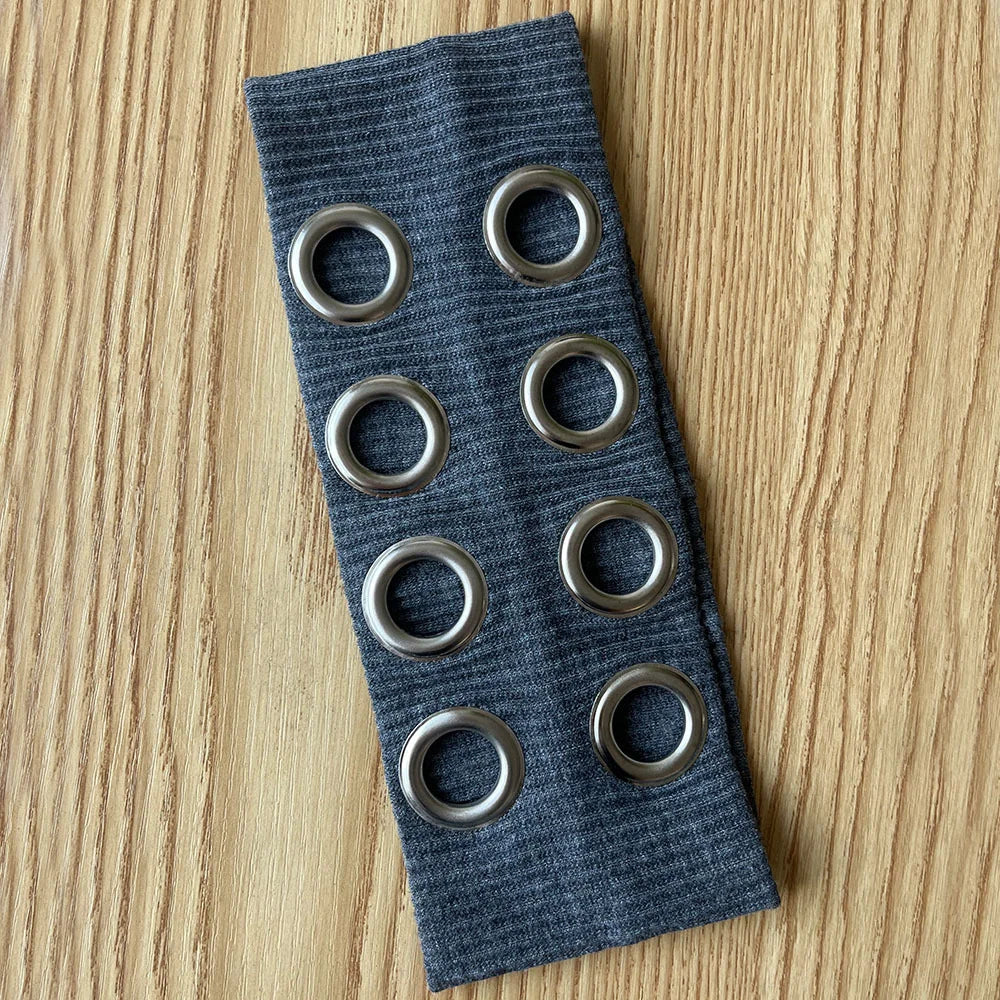 Punk Wide Elastic Eyelet Headband for Women