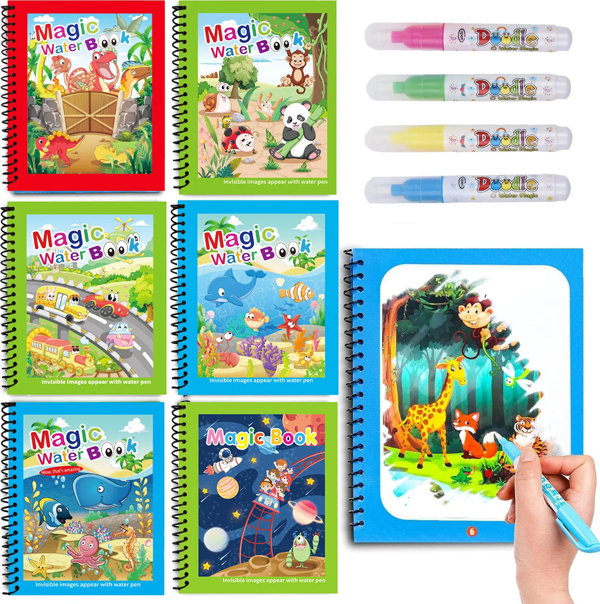 Magic Water Drawing Book – Reusable Mess-Free Painting Toy