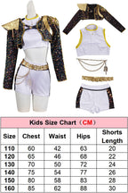 Kid Girls  Cosplay Kids Black Gloden Costume Chid Disguise Performance Roleplay Uniform Halloween