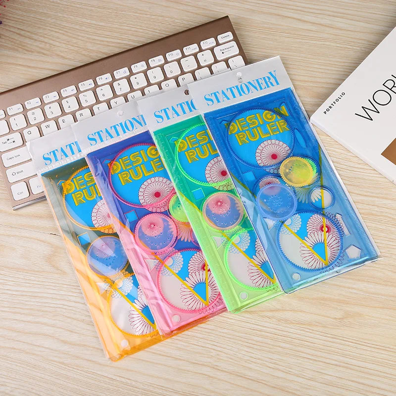 Creative Spirograph Geometry Drawing Stencil Art Set for Kids