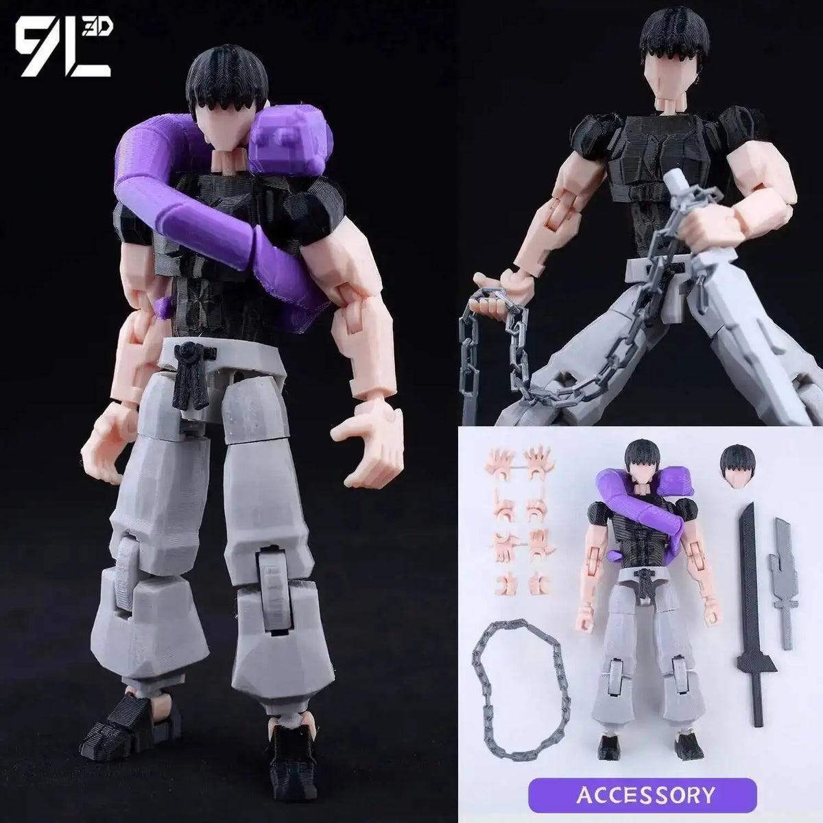 9L3D Lucky13 Gojo Sukuna Jujutsu Fushiguro Toji Gojo Satoru Action Figure Dummy13 T13 Multi-Jointed Collectible Toys Titan13