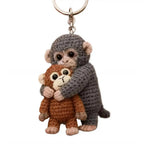 Funny Monkey Crochet Keychain Cute Backpack Charm