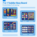 Montessori Toddler Busy Board Activity Book for Fine Motor Skills Learning