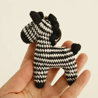 Funny Zebra Crochet Keychain Sheep Animal Bag Charm