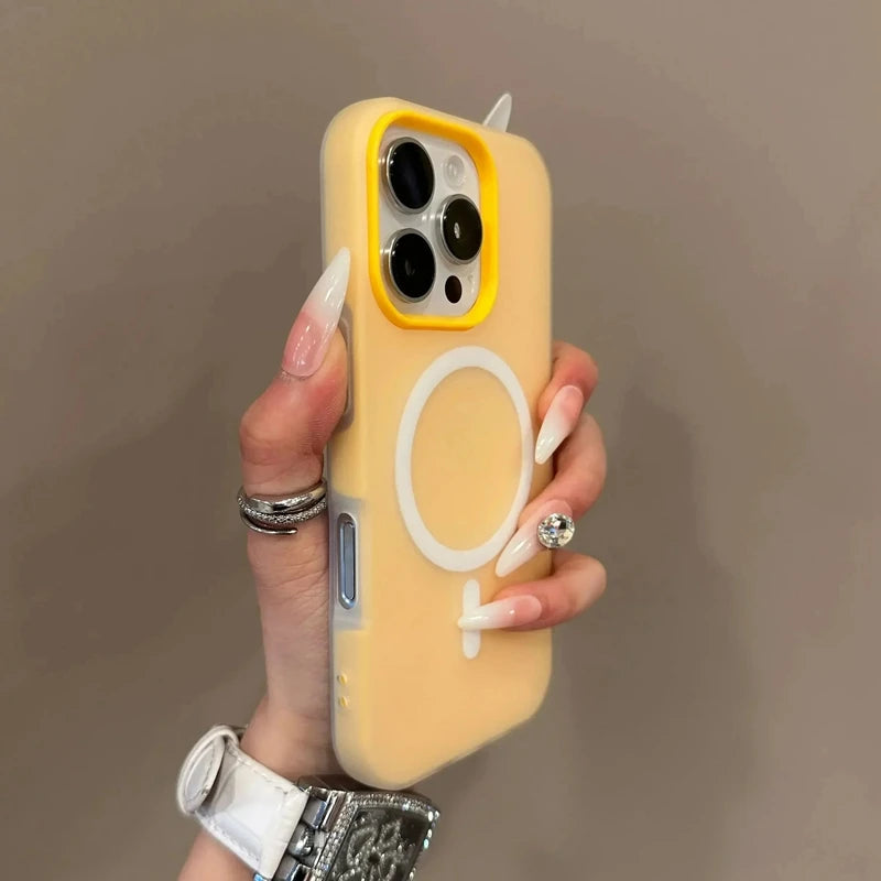Luxury Candy 2 IN 1 For Magsafe Case for iPhone 18 17 16 15 14 Plus 13 11 12 Pro Max Air Magnetic Wireless Charge Bumper Cover