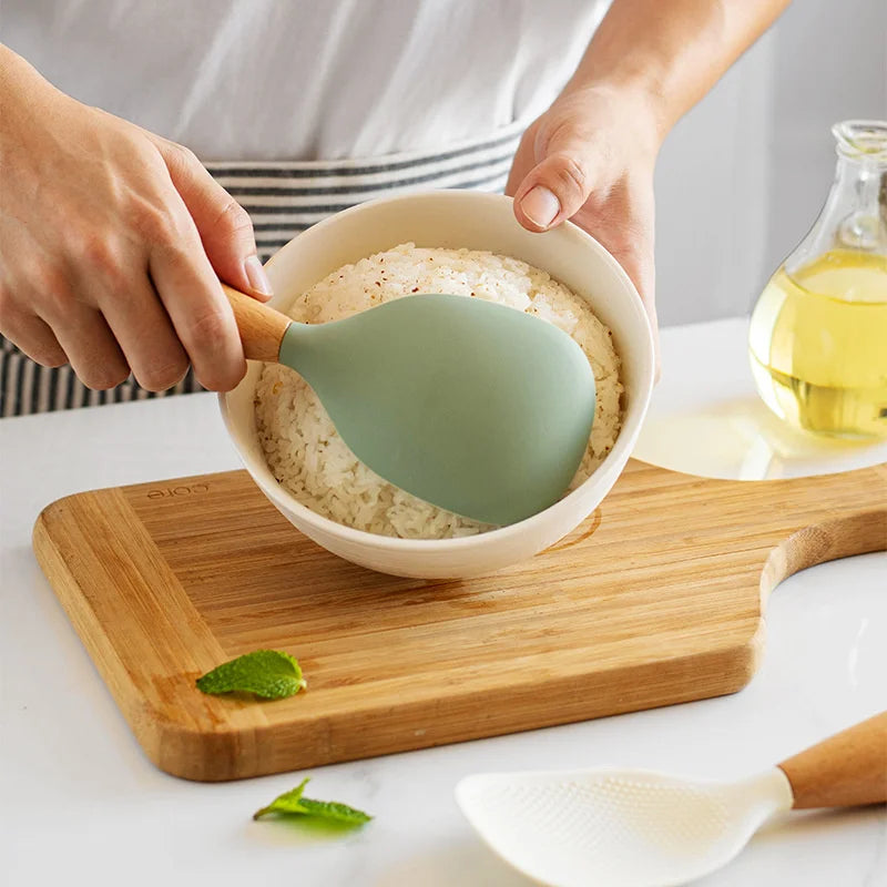 Food Grade Silicone Rice Spoon – Heat Resistant Non-Stick Cooking Utensil