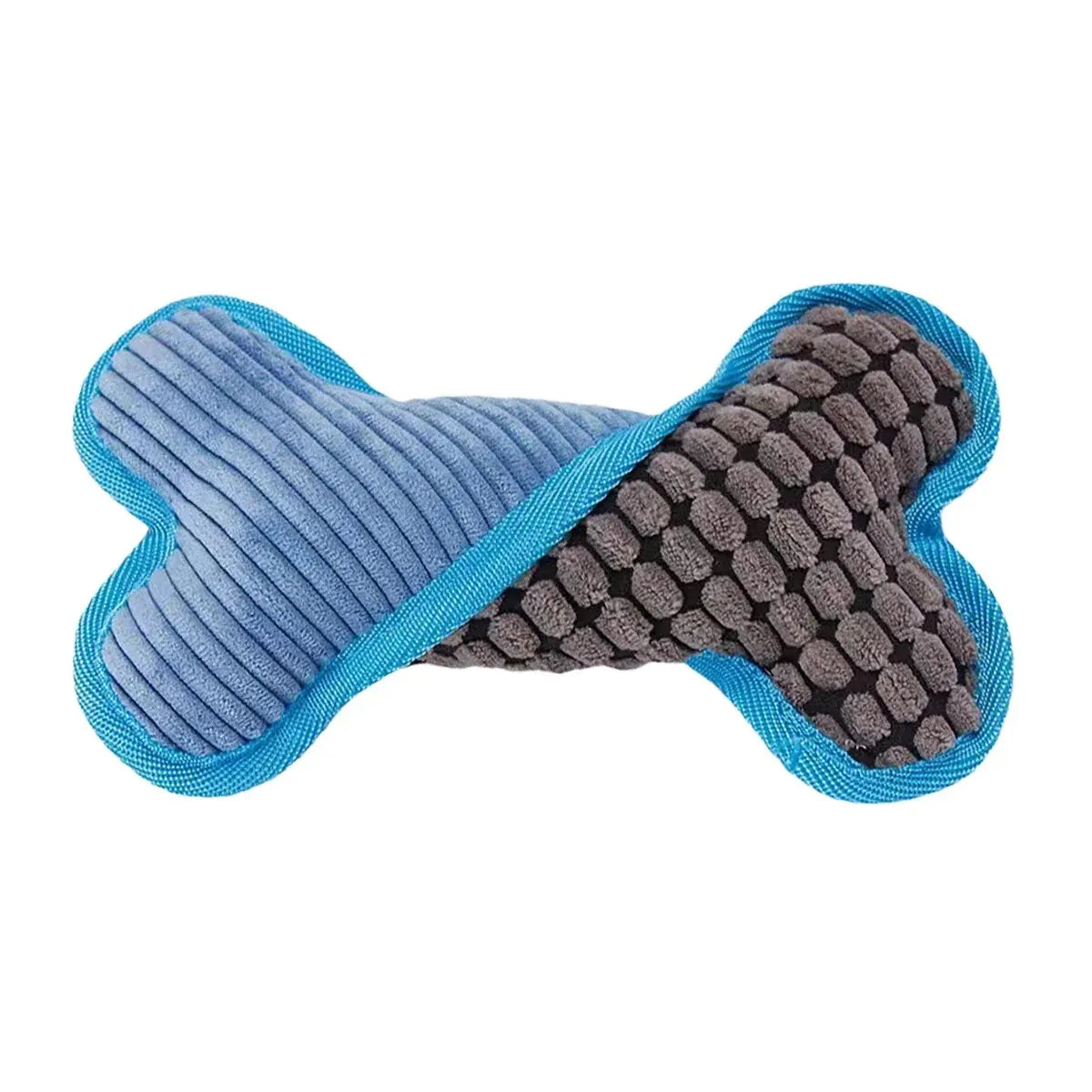 Plush Squeaky Bone Dog Toy for Interactive Chewing and Play