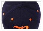 Embroidered Cotton Snapback Baseball Cap for Casual Outdoor Style