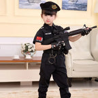 Halloween Children Policeman Cosplay Costume Boys Girls Kid Police Uniform Army Policemen Clothing Sets Party Dress Up Gift