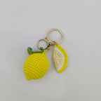 Cute Fruit Crochet Keychain Strawberry Cherry Bag Charm