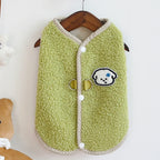 Fleece Warm Dog Vest Jacket Winter Green Costumes Dog Clothes For Small Dogs Chihuahua Bulldog Sleeveless Coat Puppy Outfits XXL