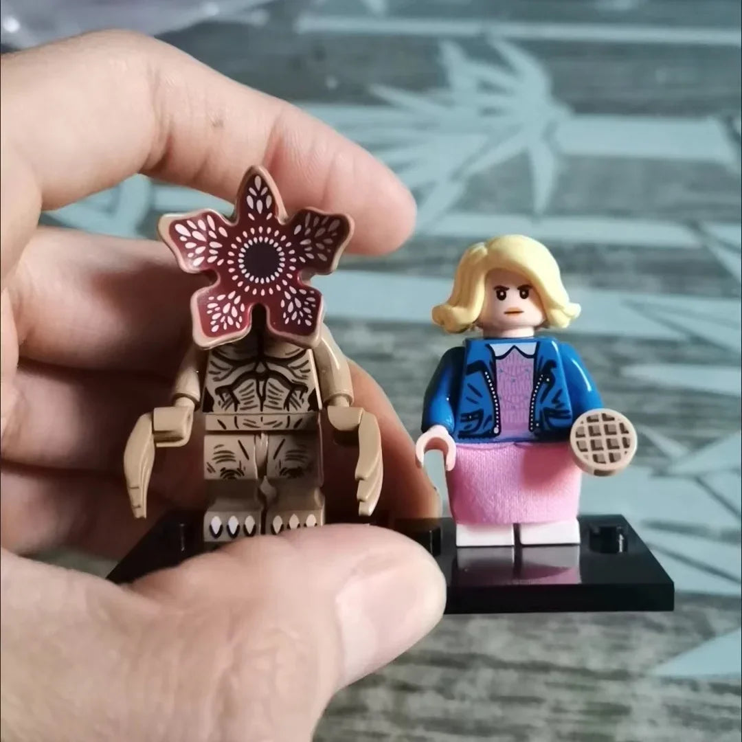 I4Pcs/Set The Horror TV Dustin Mike Lucas Will Demogorgon Model Building Blocks Enlighten Action Figure Bricks Toys For Children
