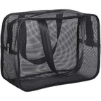 Portable Mesh Shower Storage Bag Large Capacity Travel Toiletry Organizer