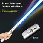 RGB EMetal Lightsaber Dueling Smooth Swing Sword Sabre De Luz 14  Color Changing with Sounds  Flashing Toy
