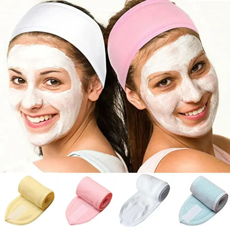 Adjustable Soft Toweling Spa Makeup Headband for Women
