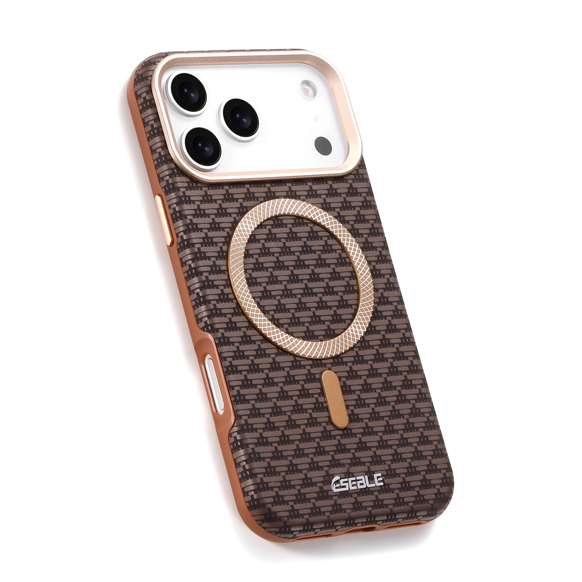 Luxury Business Bitmap Leather Magnetic Phone Case For iPhone 18 17 16 15 14 13 Pro Max 18Pro Air Metal Lens Button Bumpe Cover