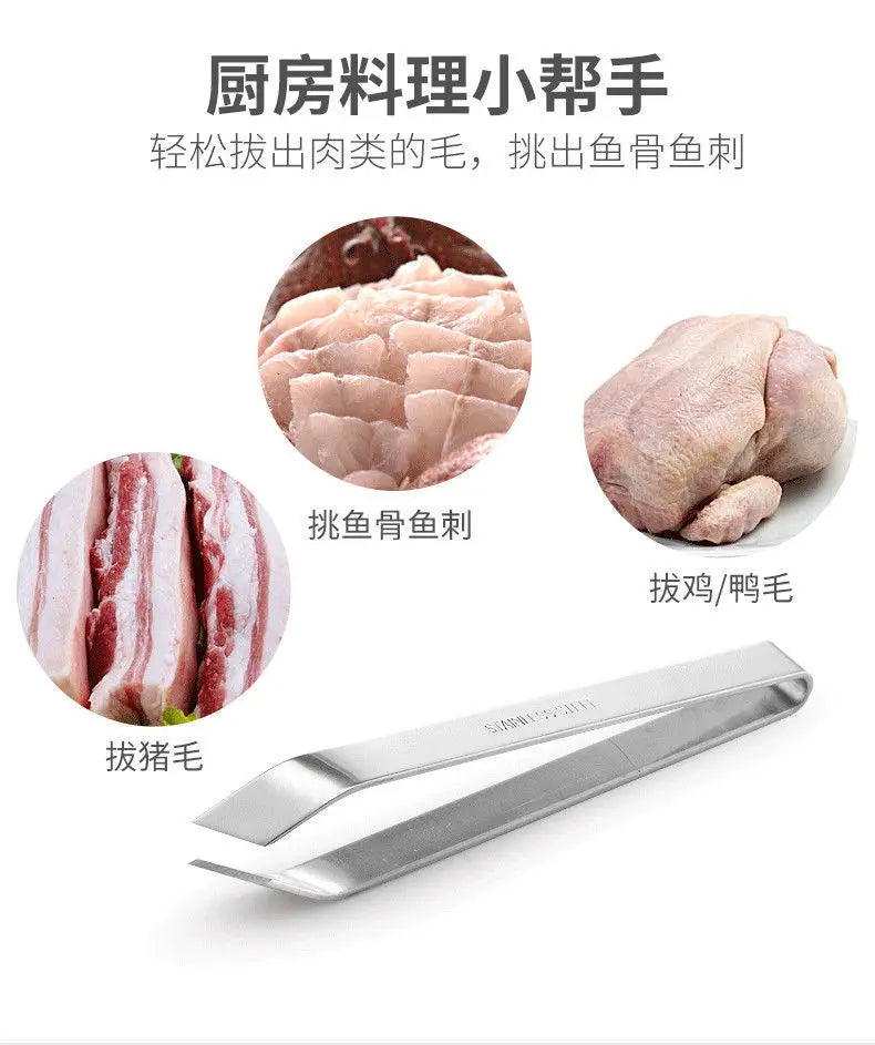 430 Stainless Steel Fish Bone Tweezers – Precision Fish Bone Remover Tool