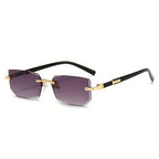 Rimless Rectangle UV400 Fashion Sunglasses for Women & Men