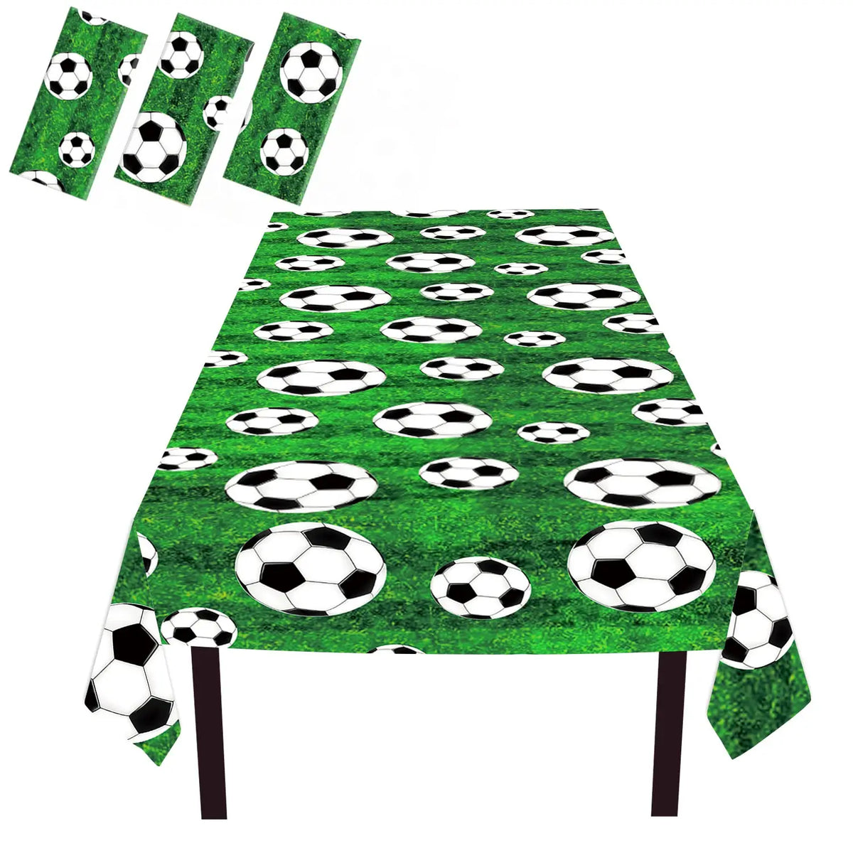 Soccer Theme Disposable Tableware Set Paper Plates Cups Napkins Tablecloth Boys Sports Football Birthday Party Decor Supplies