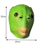 Green Fish Head Mask Toy Sand Sculpture Play Strange Green Fish Head Cover