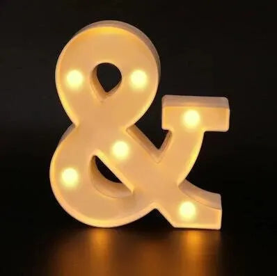 Number Letter Lamp Luminous Alphabet LED Lights Decororation Night Light for Home Wedding Birthday Christmas Party Decoration