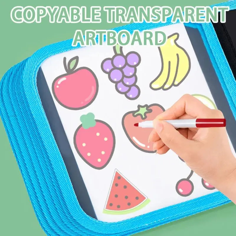 Erasable Reusable Doodle Book Drawing Pad with 12 Watercolor Pens