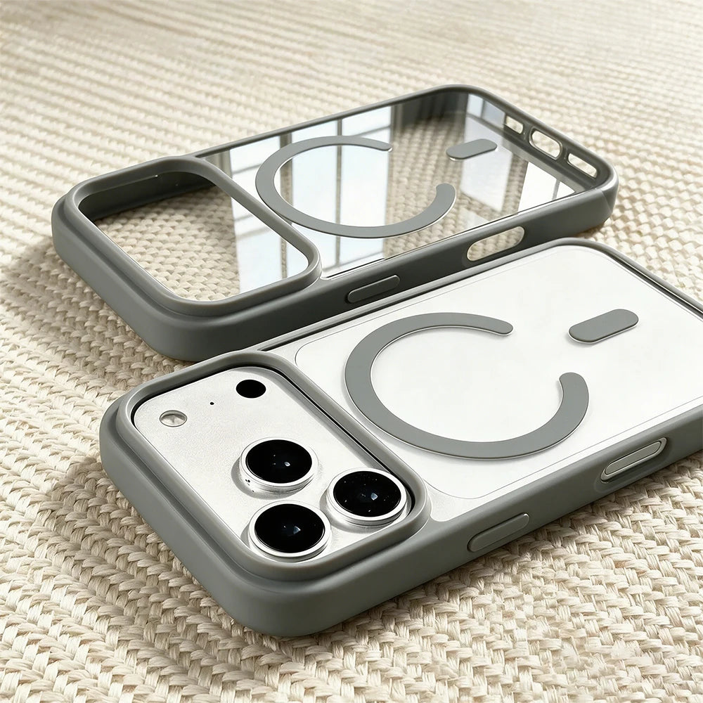 Fashion for Magsafe Wireless Charge Phone Case for iPhone 18 Pro Max 17 Air 16 Plus 15 14 13 12 11 17e 17 Magnetic Acrylic Cover