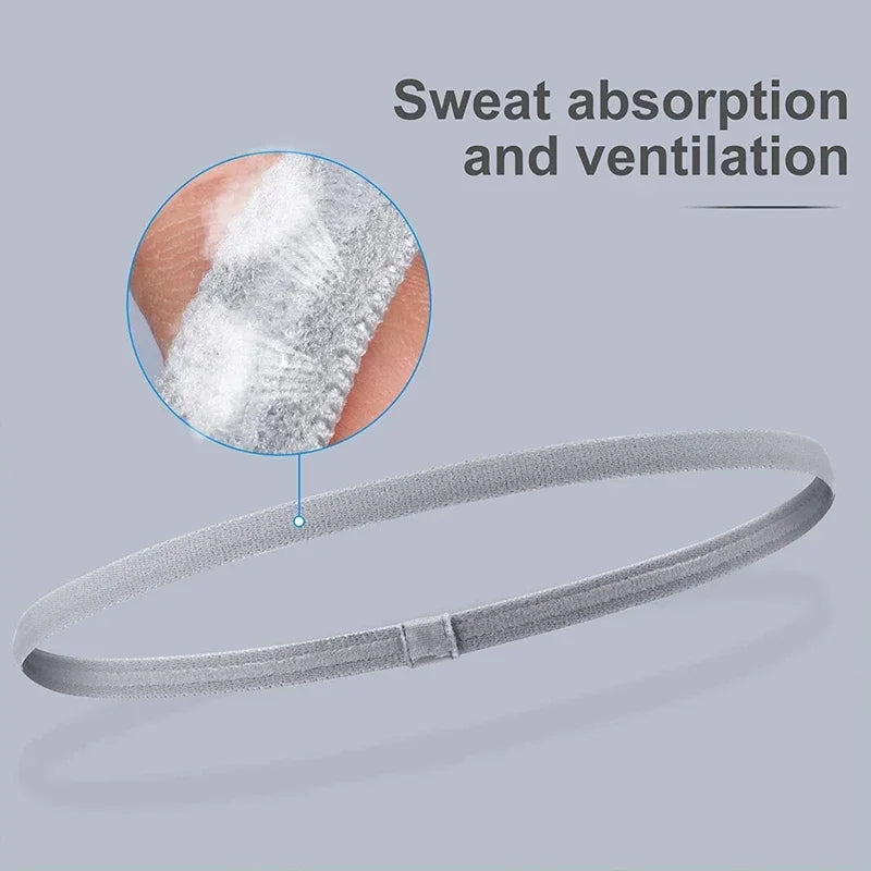 4-Pack Non-Slip Elastic Sports Headbands for Men & Women
