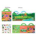 Reusable Cartoon Sticker Book for Kids Multiple Scenos DIY Puzzle Game Educational Learning Classic Toys for Child Age 2-4 Gifts