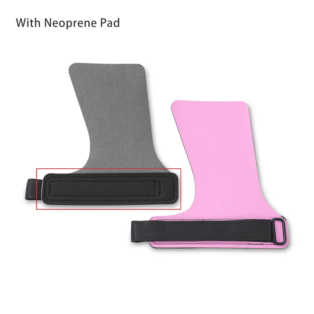 A Pair of Carbon No Finger Hole Hand Grips for Crossfit Pull Ups Cross Training Kettlebell Gymnastics Workout Palm Protector