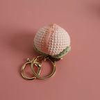 Cute Fruit Crochet Keychain Strawberry Cherry Bag Charm