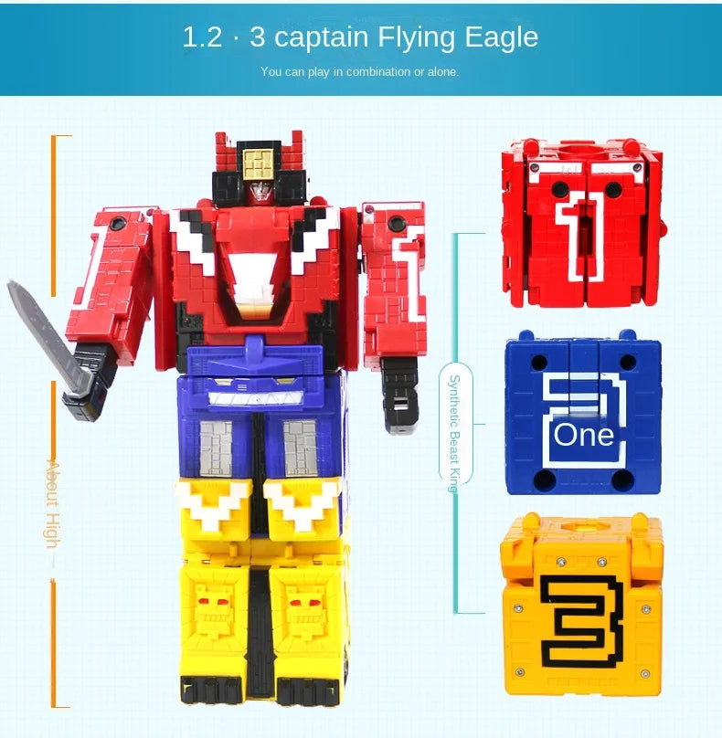 Math Cube Transformation Robot Toy