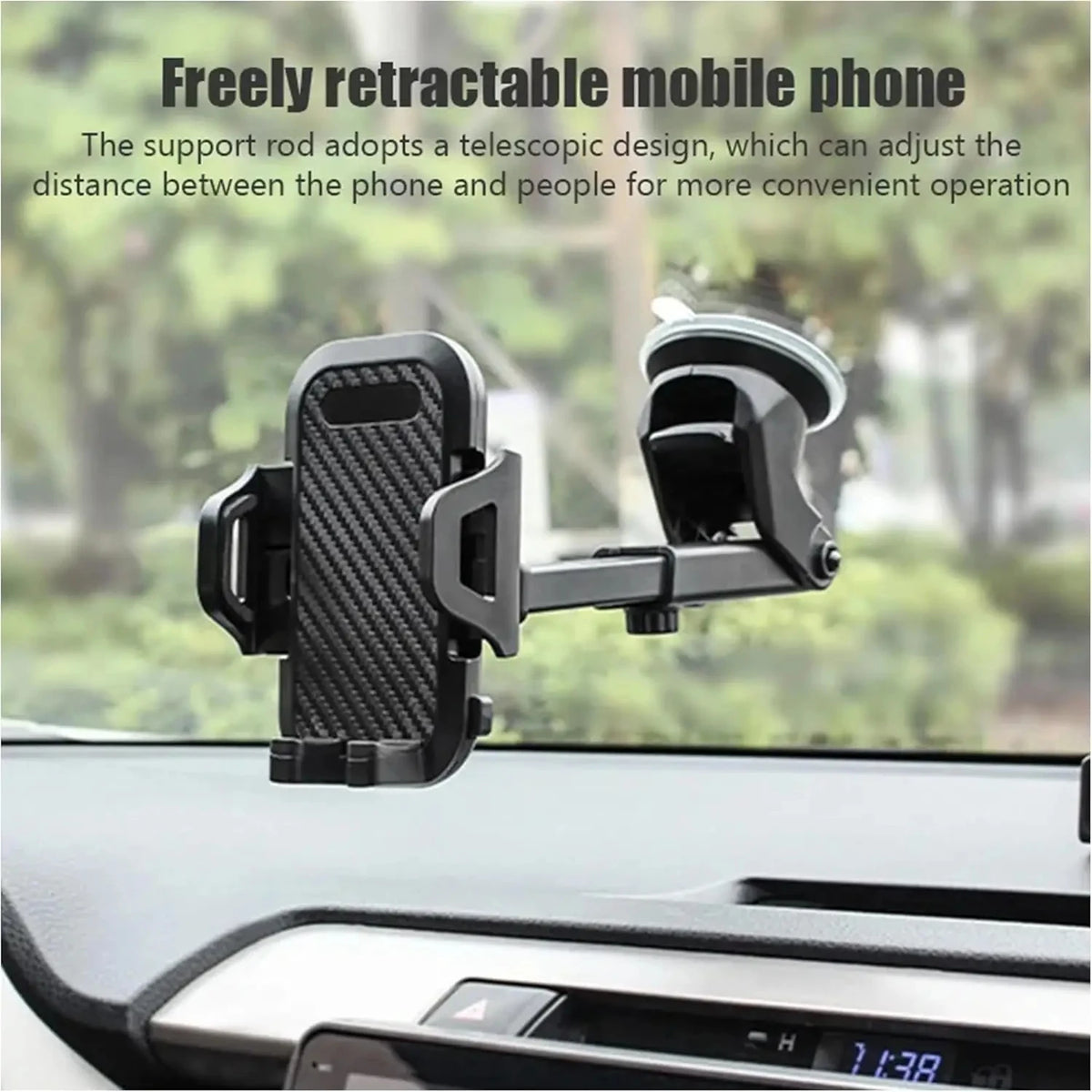 3-in-1 Universal Car Phone Mount Holder CradleDashboard Windshield Air Vent Suction Cup Holder for iPhone andAndroid Smartphones