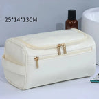 Leather Hanging Travel Toiletry Bag for Men & Women