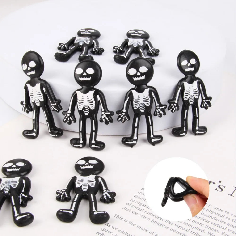 12-36 Pcs Halloween Stretchable TPR Little Black Halloween Ghost Festival Tricky Funny Party Gift Decoration Carnival Gift
