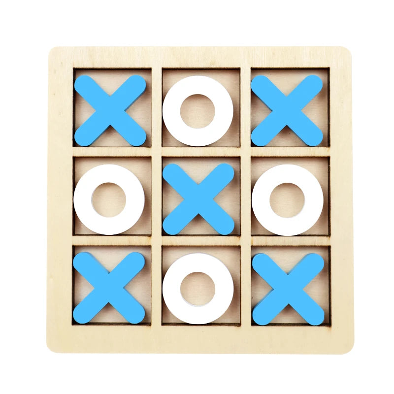 Montessori Wooden Mini Chess Brain Training Puzzle Toy for Kids