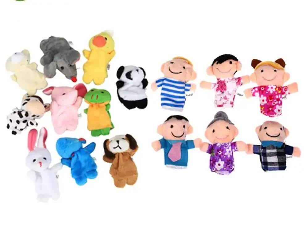 10 Pcs Cartoon Hand Doll Finger Puppet Baby Children Story Early Education Soothing Doll Plush Toy