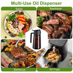 2-in-1 Glass Oil Sprayer Dispenser for Cooking, Air Fryer, Salad & BBQ