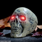 2 Pcs Halloween Led Glowing Eyes with Timer Light Up Skeleton Eyes Horror Diy Eyes for Masks Pumpkins Tombstones and Props