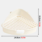 Rabbit Litter Pan Animal Potty Trainer Bunnies Corner Toilet Box for Ferret Hamster Dragon Cat Guinea Pig Dutch Pig Supplies
